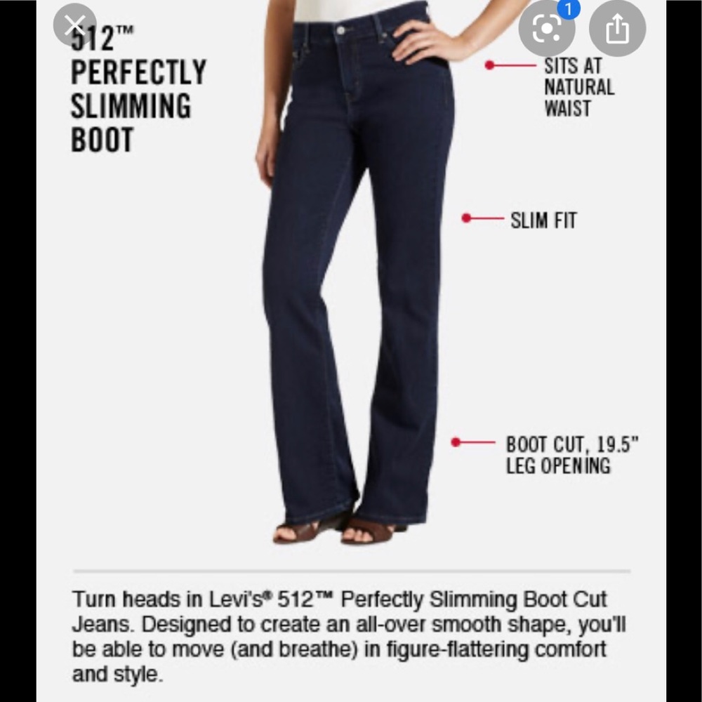 Levi’s 512 Perfect Bootcut - image 1